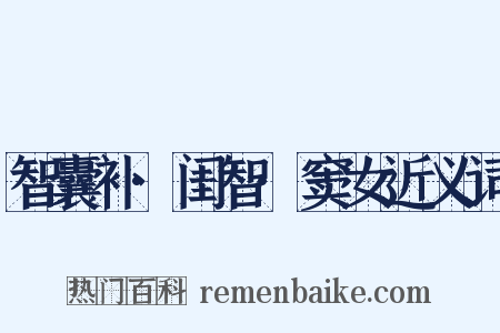 智囊补·闺智·窦女近义词是什么意思的图片